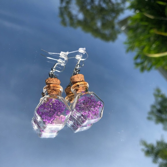 Fairy Faerie Bottle Handmade Earrings ✨🧚 - Picture 2 of 2